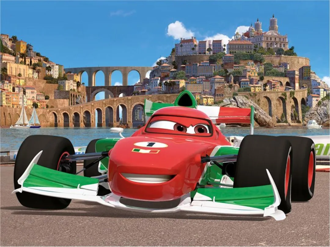 Dino Toys Houten Blokken Puzzle Cars - 12 Stuks - Rood