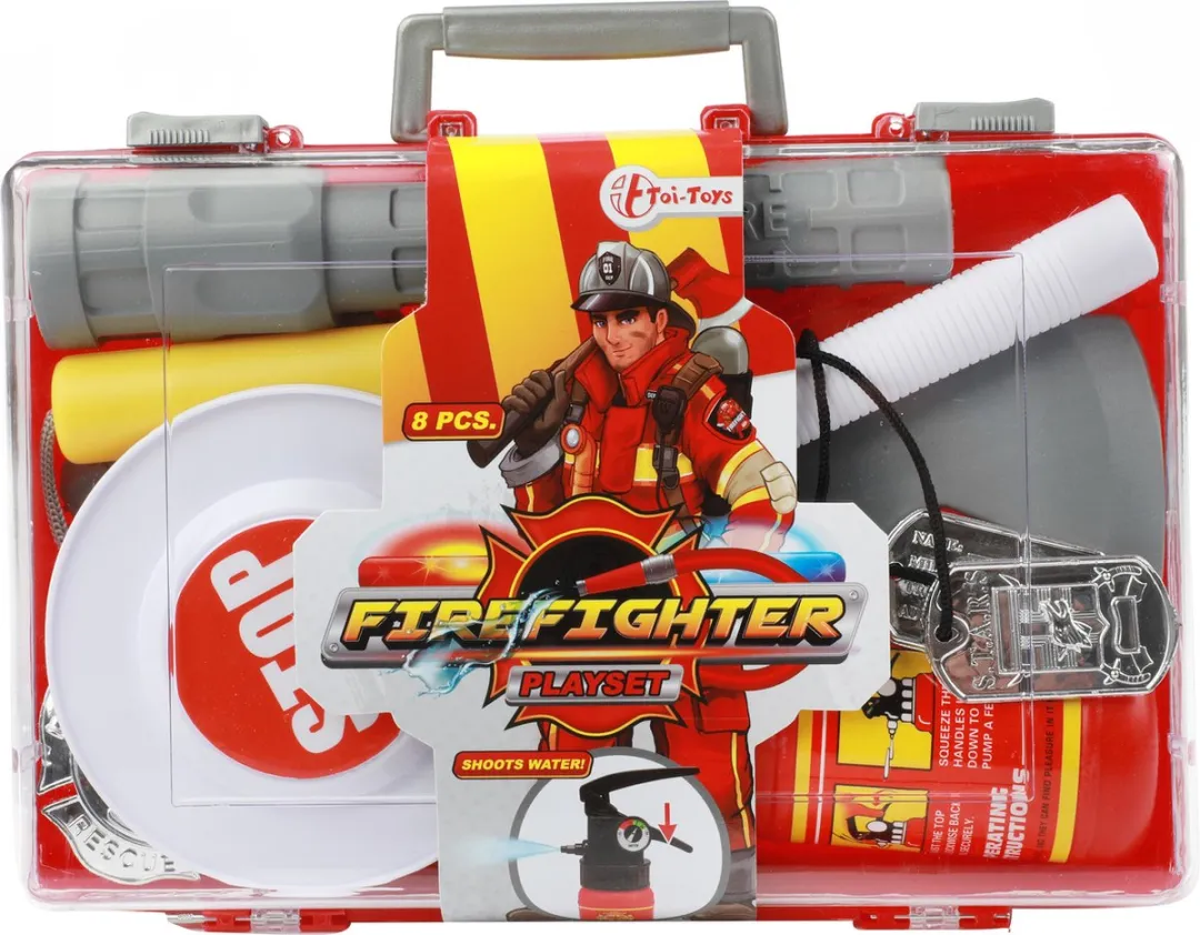 Toi-Toys Fire Fighter Brandweerkoffer - Blauw