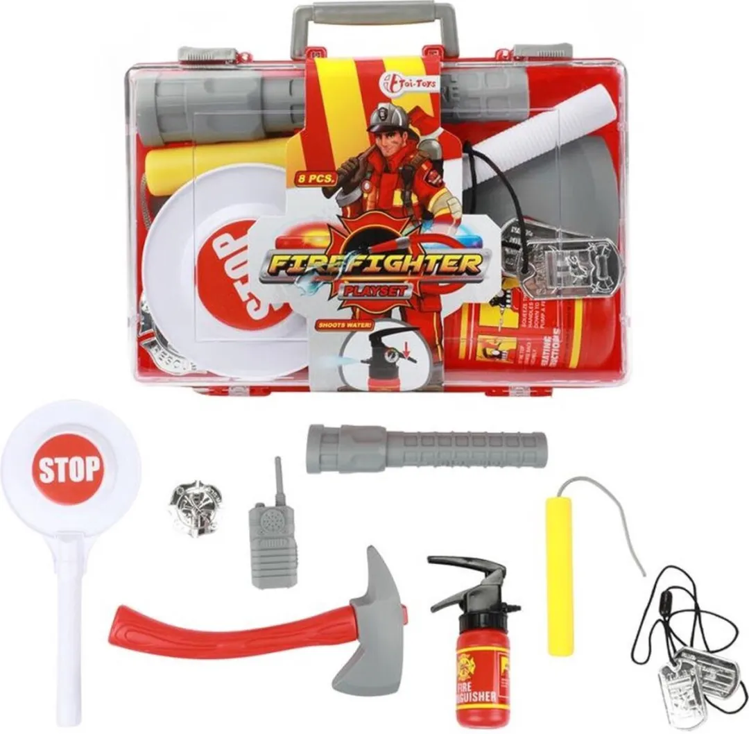 Toi-Toys Fire Fighter Brandweerkoffer - Blauw