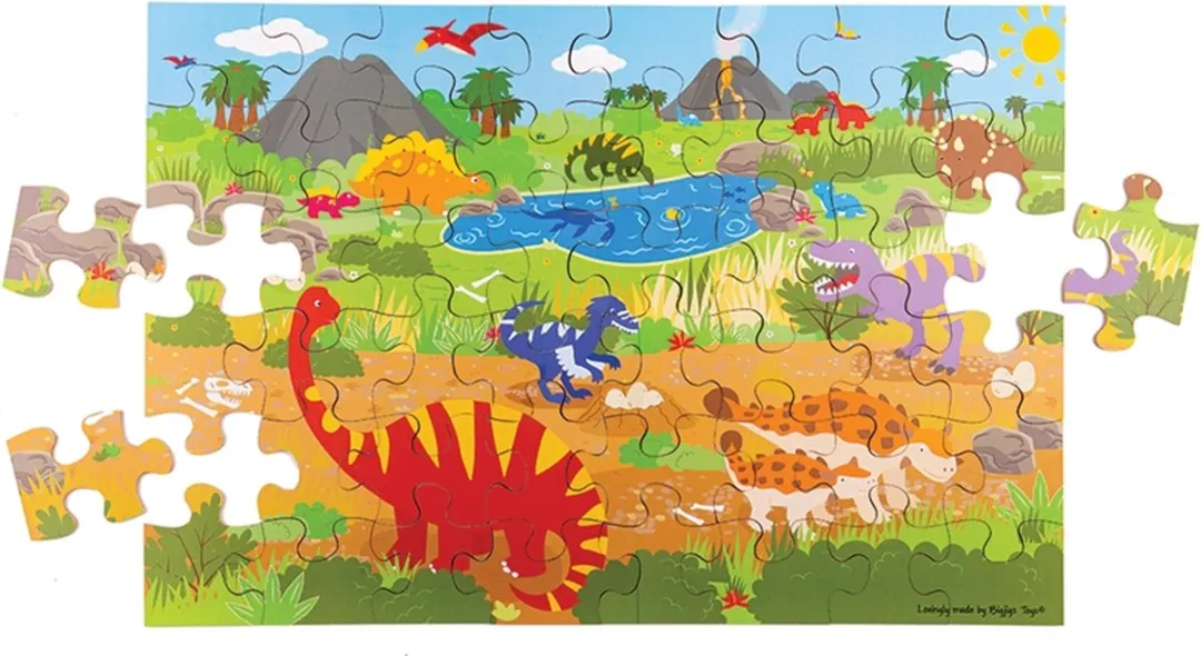 BIGJIGS Dinosaurus Vloerpuzzel 1000 Stuks - Multicolor