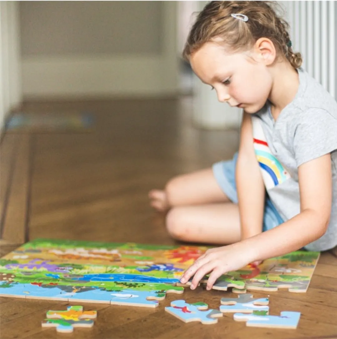 BIGJIGS Dinosaurus Vloerpuzzel 1000 Stuks - Multicolor