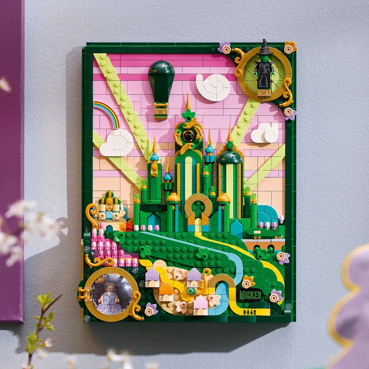 LEGO Wicked Emerald City Muurkunst 75685 - 1518 Stukken - 6 Minifiguren