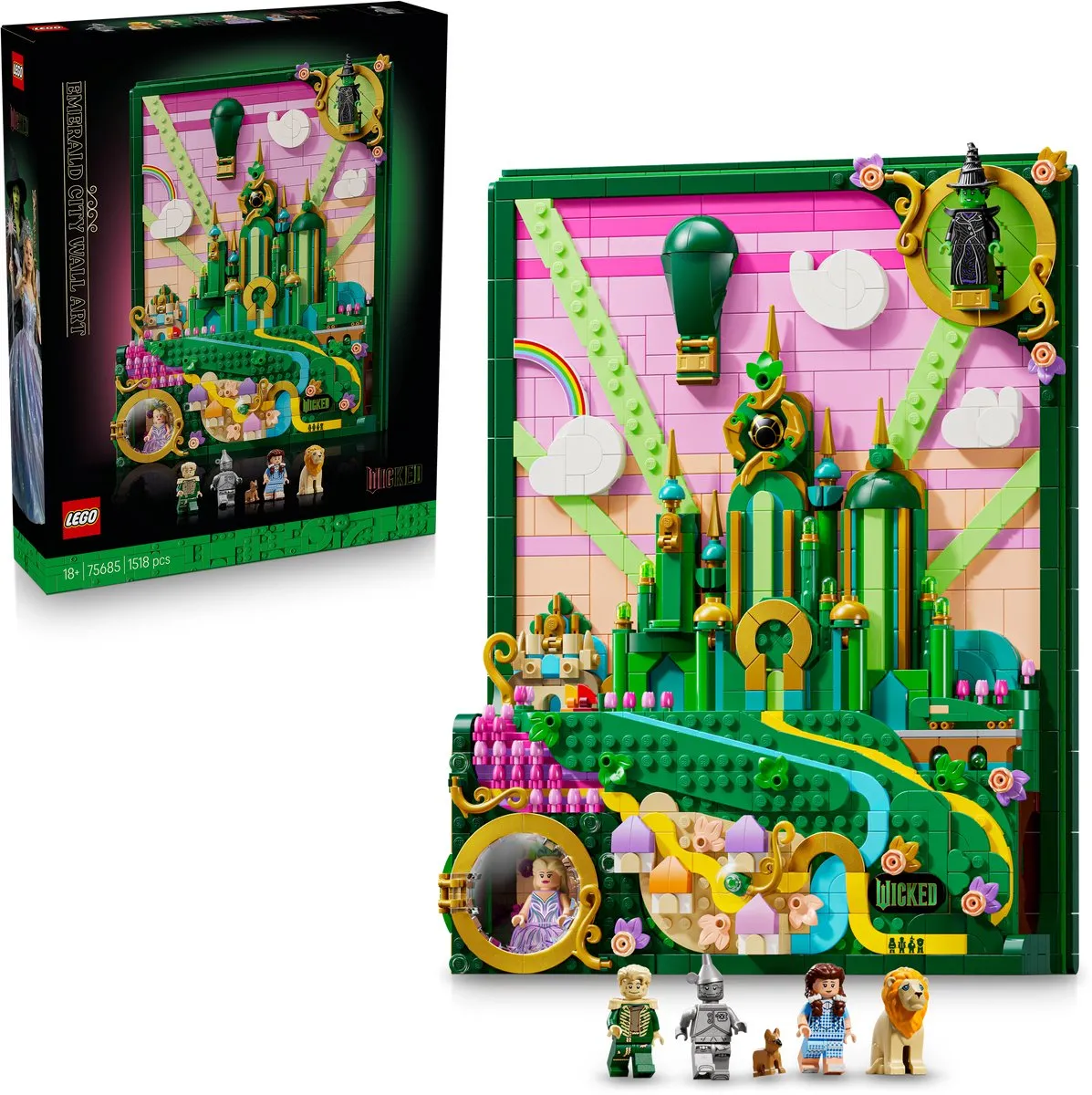 LEGO Wicked Emerald City Muurkunst 75685 - 1518 Stukken - 6 Minifiguren