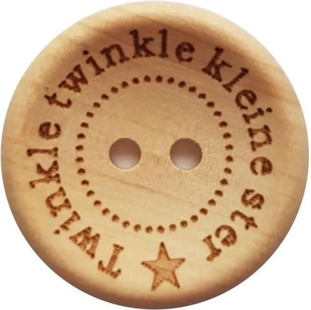 Durable Twinkle Kleine Ster Knoop - Eiken - 20mm - 4 Stuks