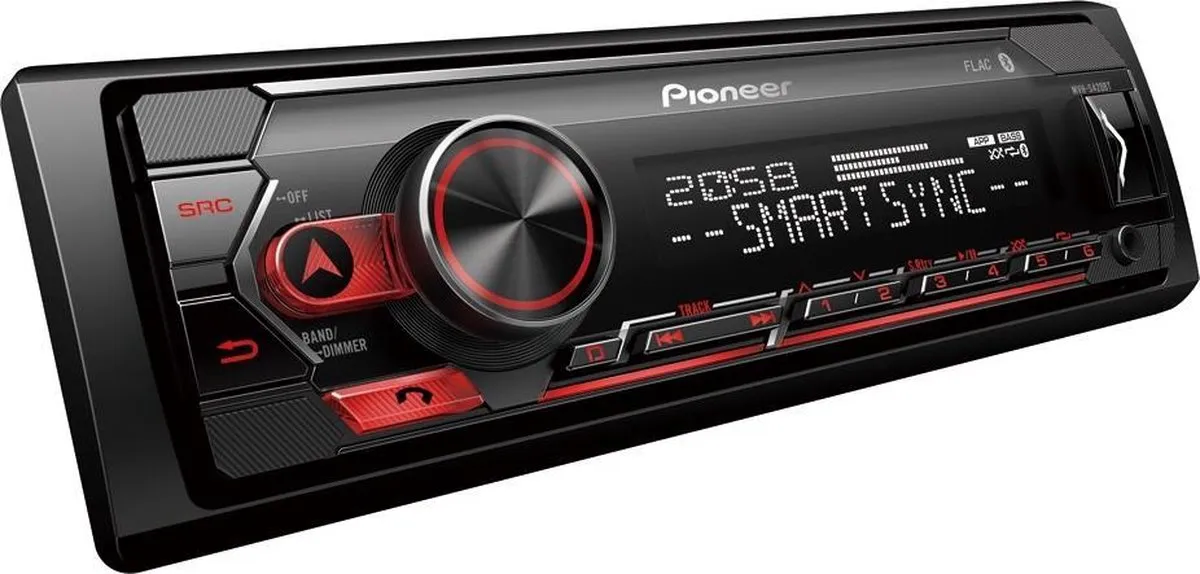 Pioneer MVH-S420BT Autoradio Enkel DIN - 4x50W - Rood