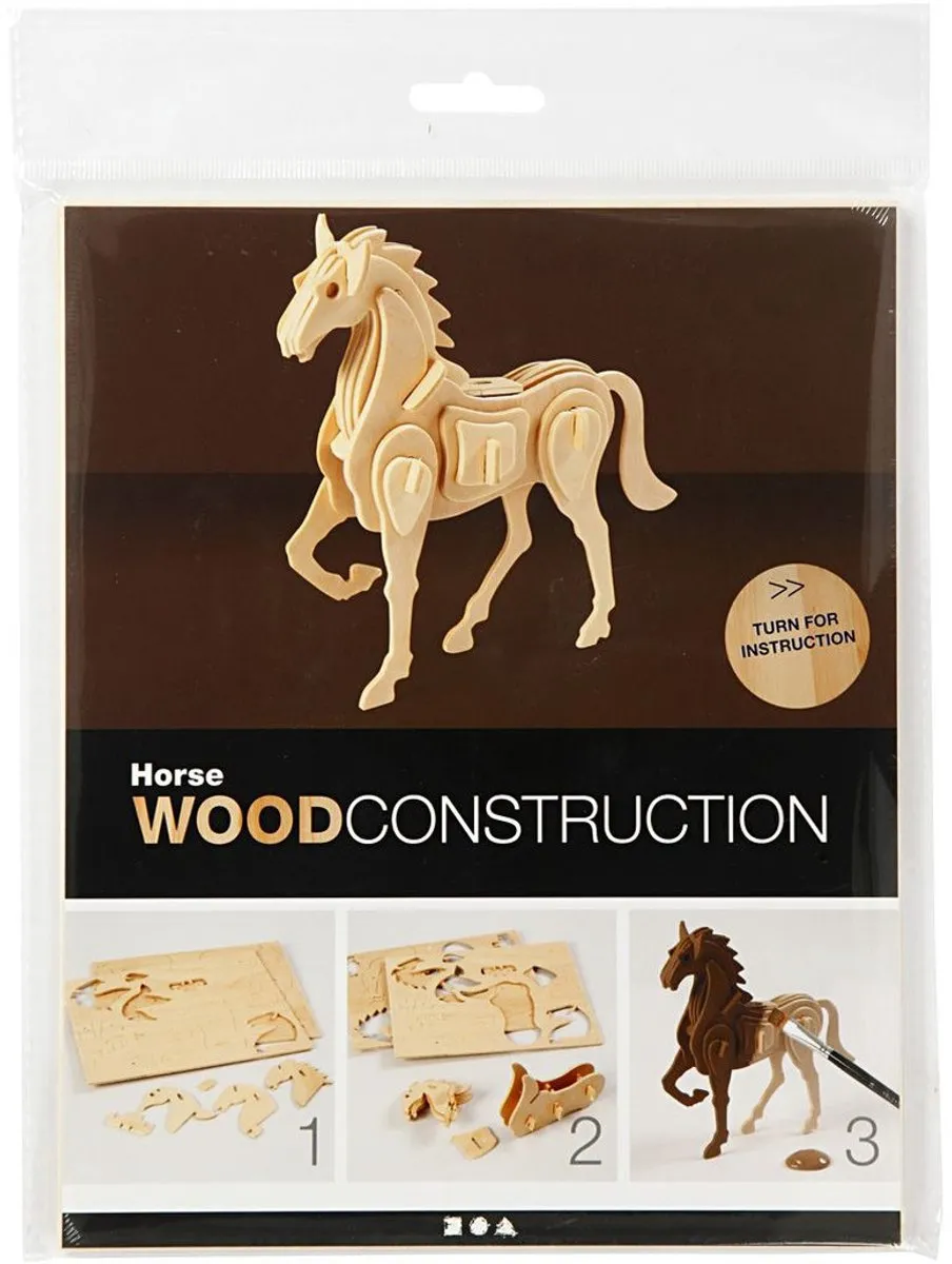 Creativ Company 3D Puzzel Paard - Bruin