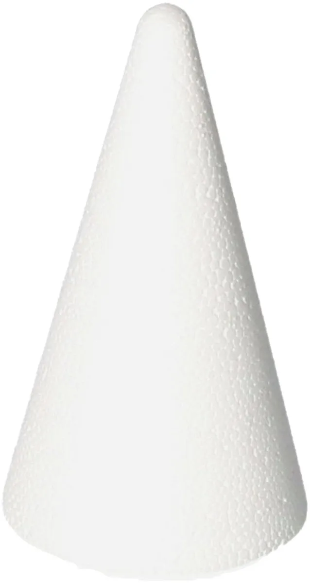 Rayher Piepschuim Kegels 5 Stuks - Wit - H12cm