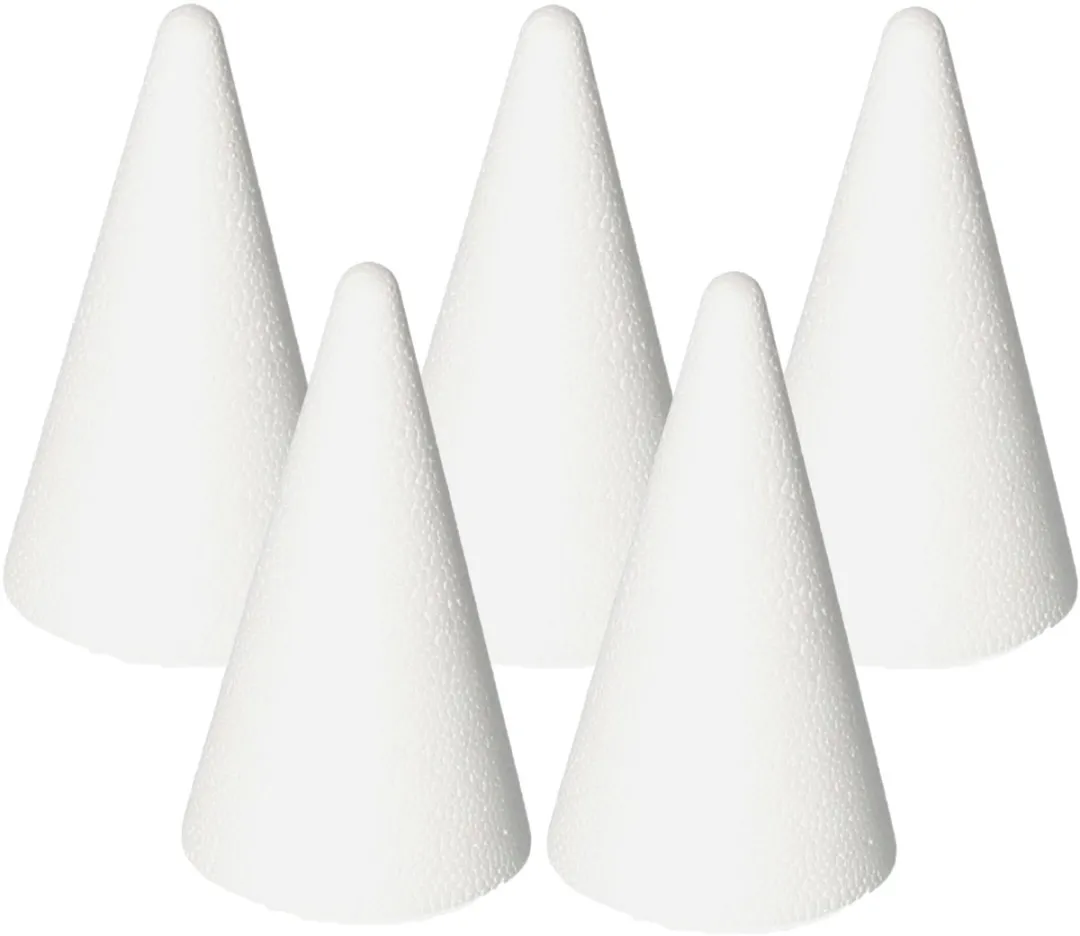 Rayher Piepschuim Kegels 5 Stuks