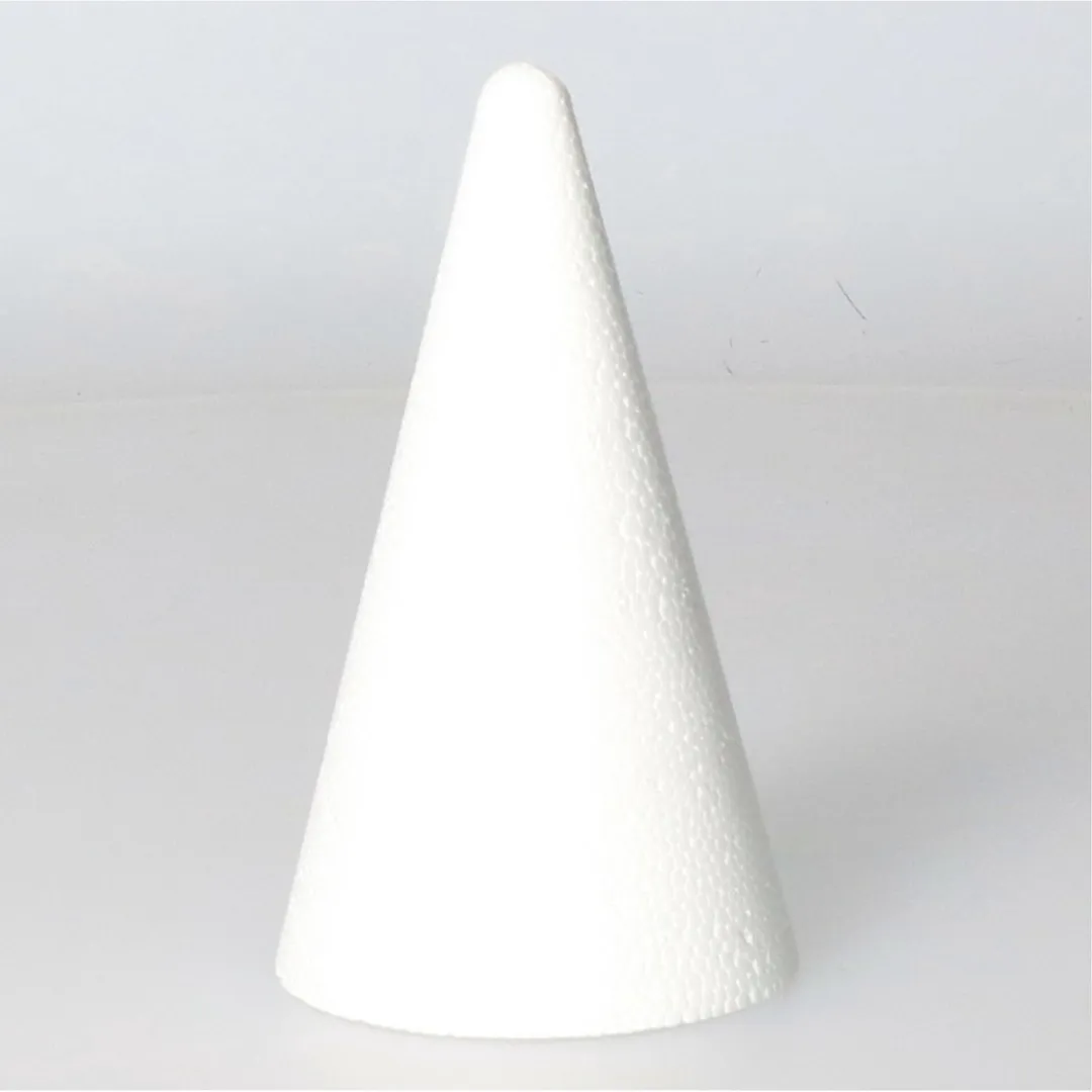Rayher Piepschuim Kegels 5 Stuks - Wit - H12cm