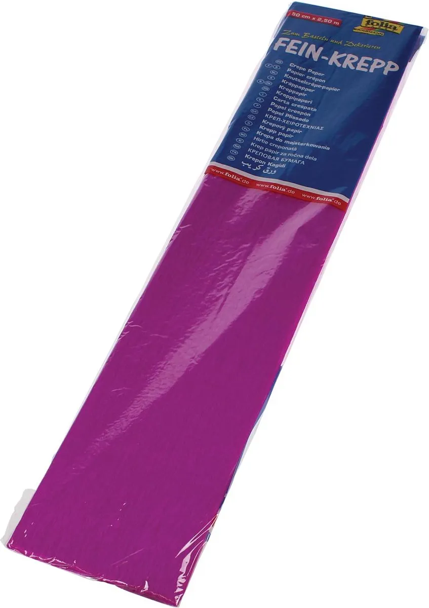 Folia Crêpepapier Donkerroze A4