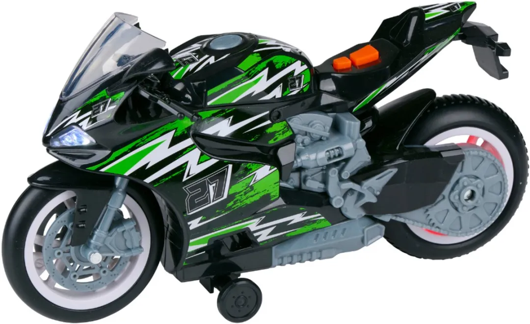 Eddy Toys Wheelie Motor Speelgoed - Rood of Groen