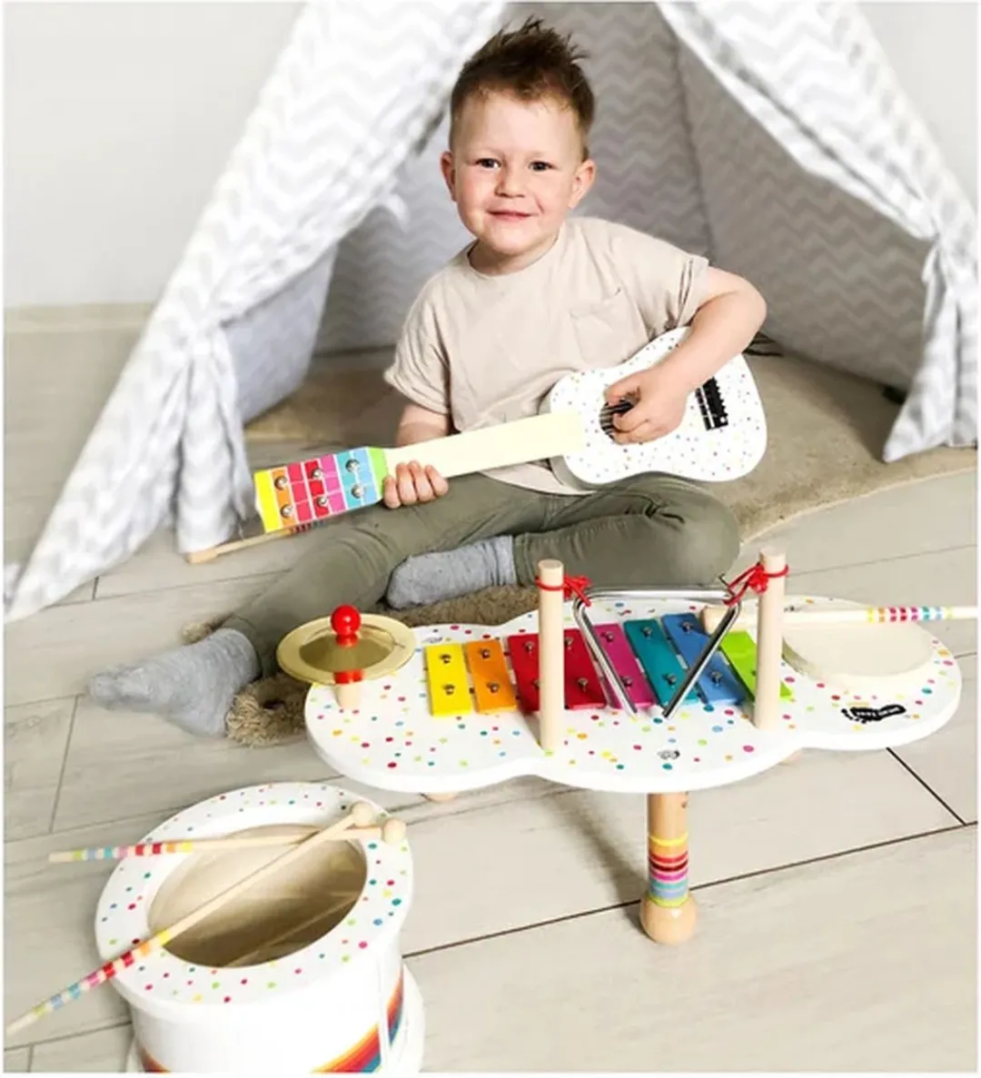 Small Foot Houten Gitaar 53cm - Wit