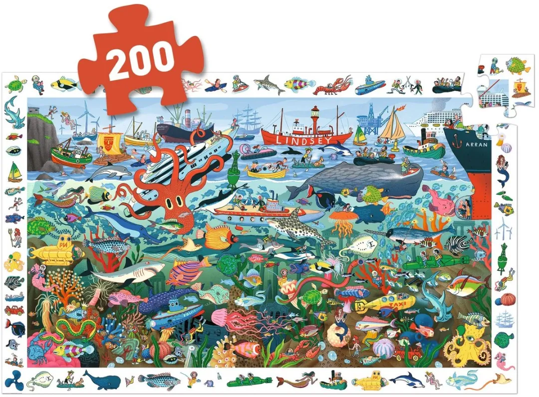 Djeco Geheimen van de Zee Puzzel - 200 Stukjes