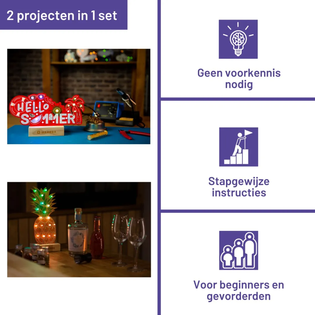 Whadda XL Soldeerkit WSXL106/107 - Educatief STEM-bouwpakket - Mutli - afbeelding 3 van 6