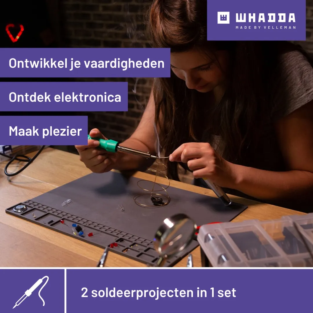 Whadda XL Soldeerkit WSXL106/107 - Educatief STEM-bouwpakket - Mutli - afbeelding 6 van 6