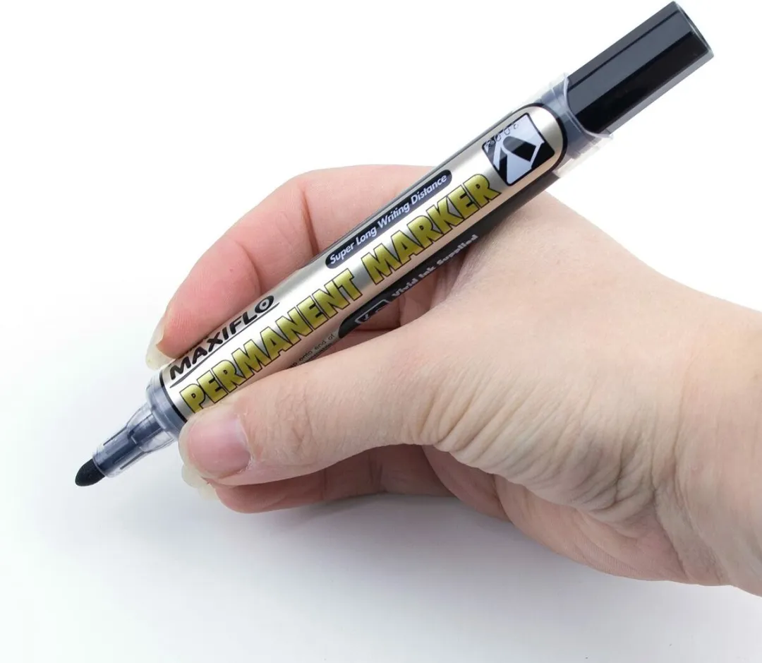 Pentel NLF50 Maxiflo Viltstiften - 12 Stuks Zwart
