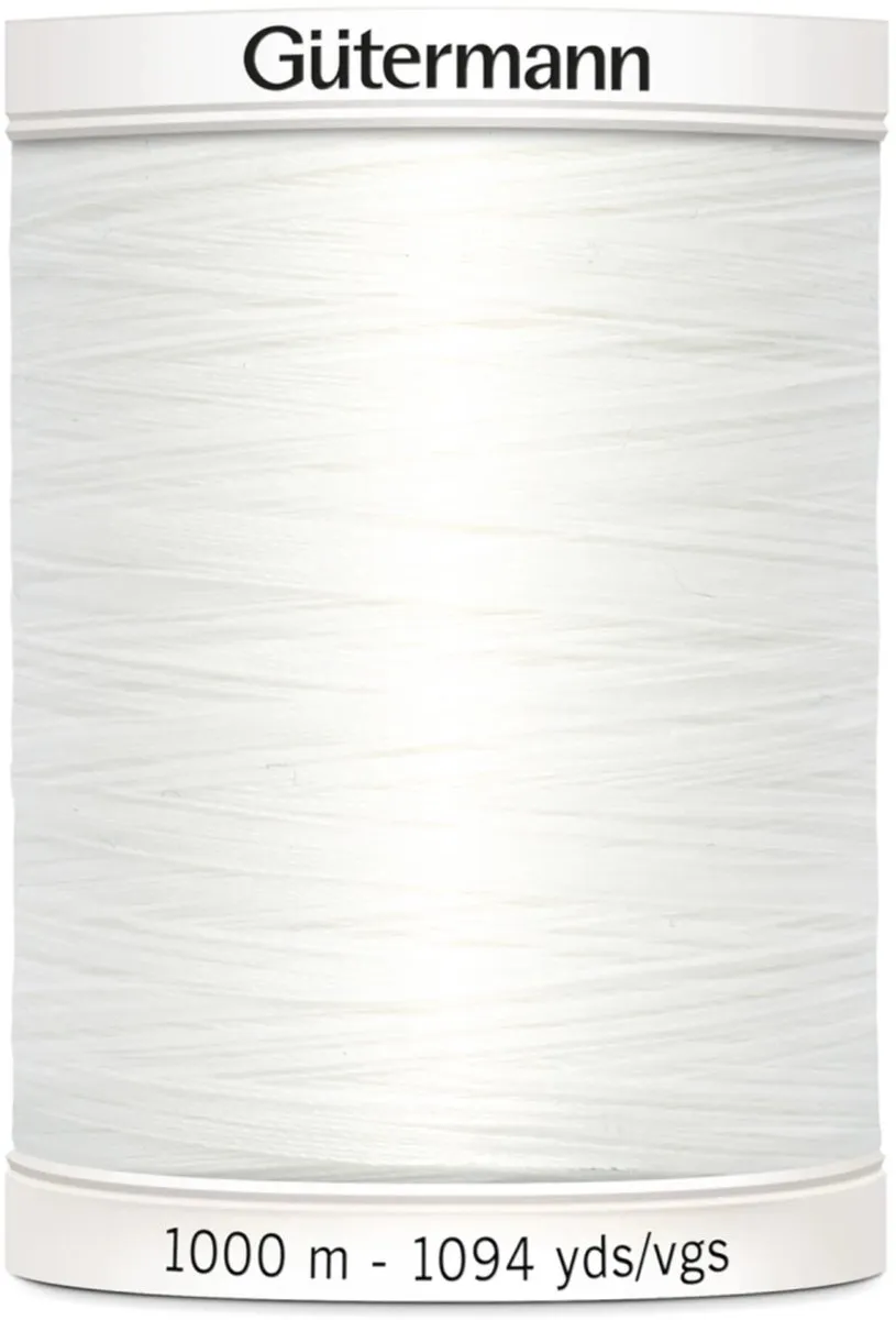 Gutermann Polyester Naaigaren 1000m - Wit - afbeelding 3 van 3