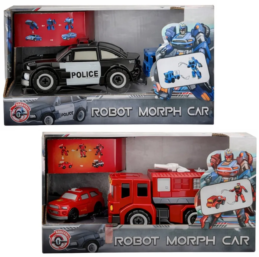 Toys Amsterdam Transformers Robot Auto Speelgoed - 4 Transformeerbare Voertuigen Multikleur