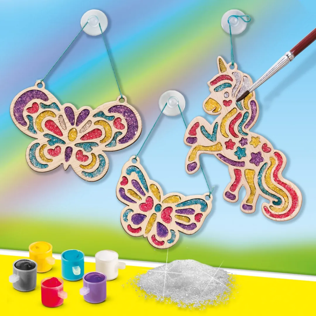 SES Creative Easy Diamonds Suncatchers - 3 Vormen 6 Kleuren