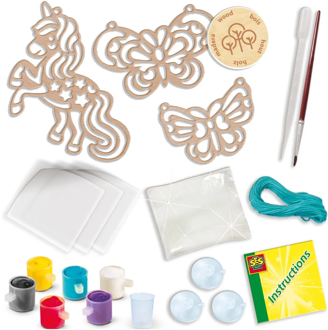 SES Creative Easy Diamonds Suncatchers - 3 Vormen 6 Kleuren