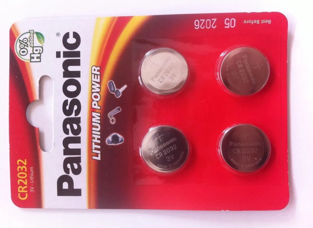Panasonic CR-2032EL/4B Knoopcelbatterij 225mAh - 4 Stuks