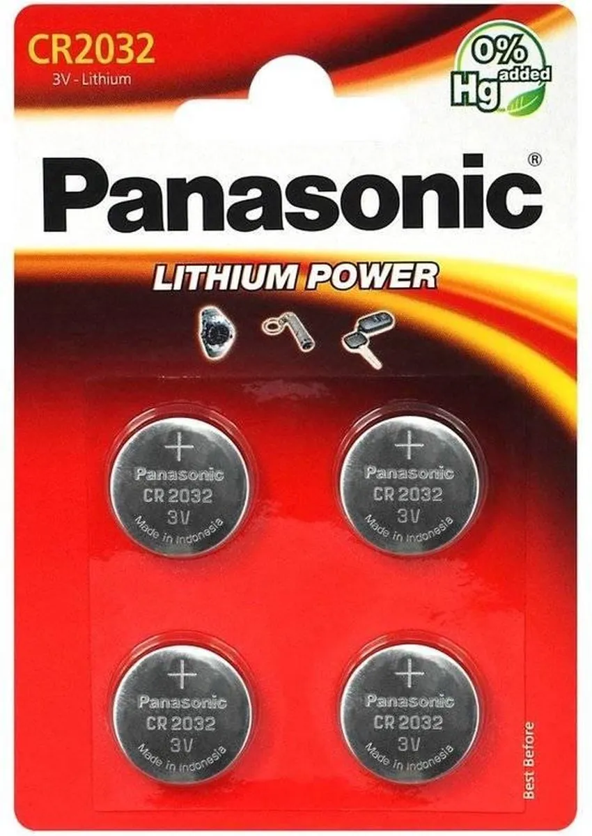 Panasonic CR-2032EL/4B Knoopcelbatterij 225mAh
