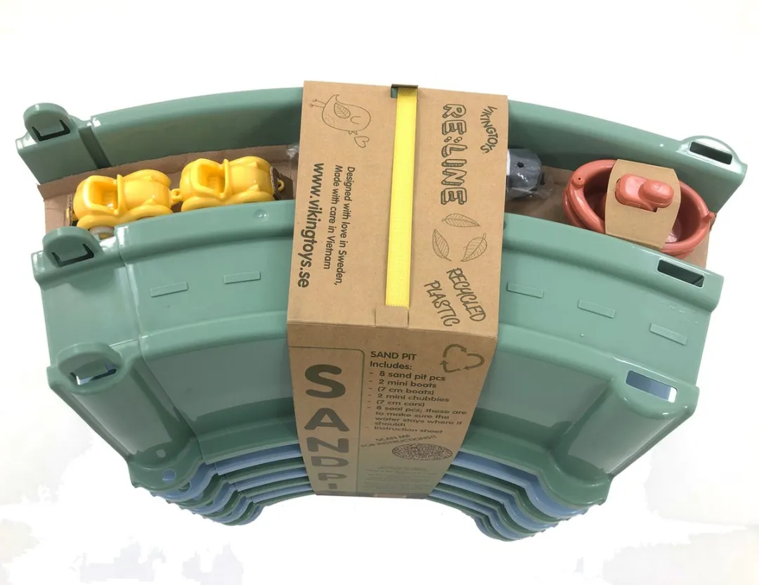 Viking Toys RE:LINE Zandbak En Waterbaan 30-50050 - 4 Stuks Multikleur