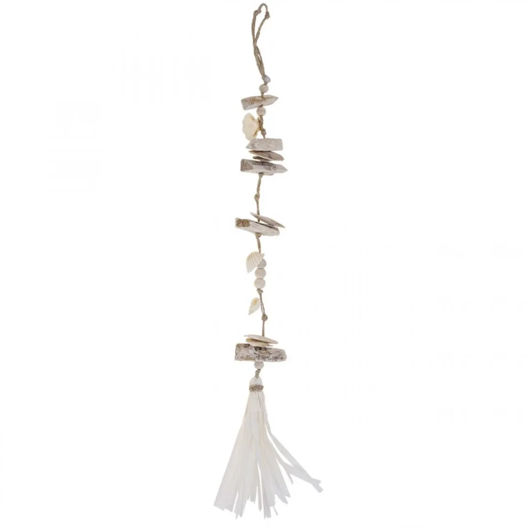 Drijfhout Decoratie Maritieme Garland Witte Wanddecoratie 50cm