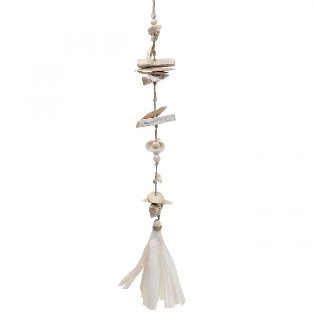 Drijfhout Decoratie Maritieme Garland Witte Wanddecoratie 50cm