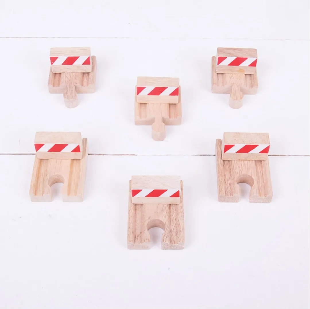 BIGJIGS Buffers 12-delig - Modelspoorbaan - Multicolor