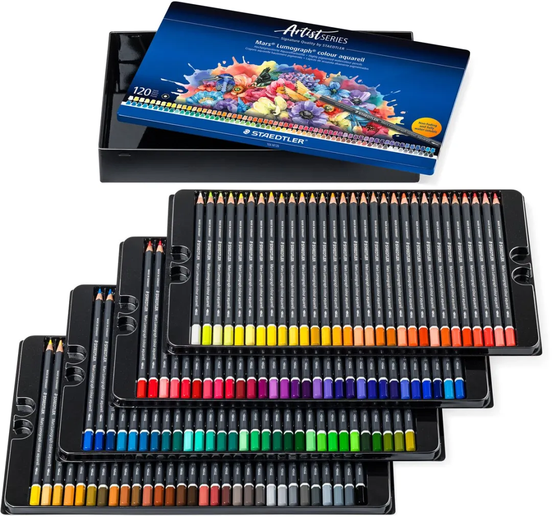 STAEDTLER Mars Lumograph Artist Series Aquarelset 120 Kleuren - Metaal