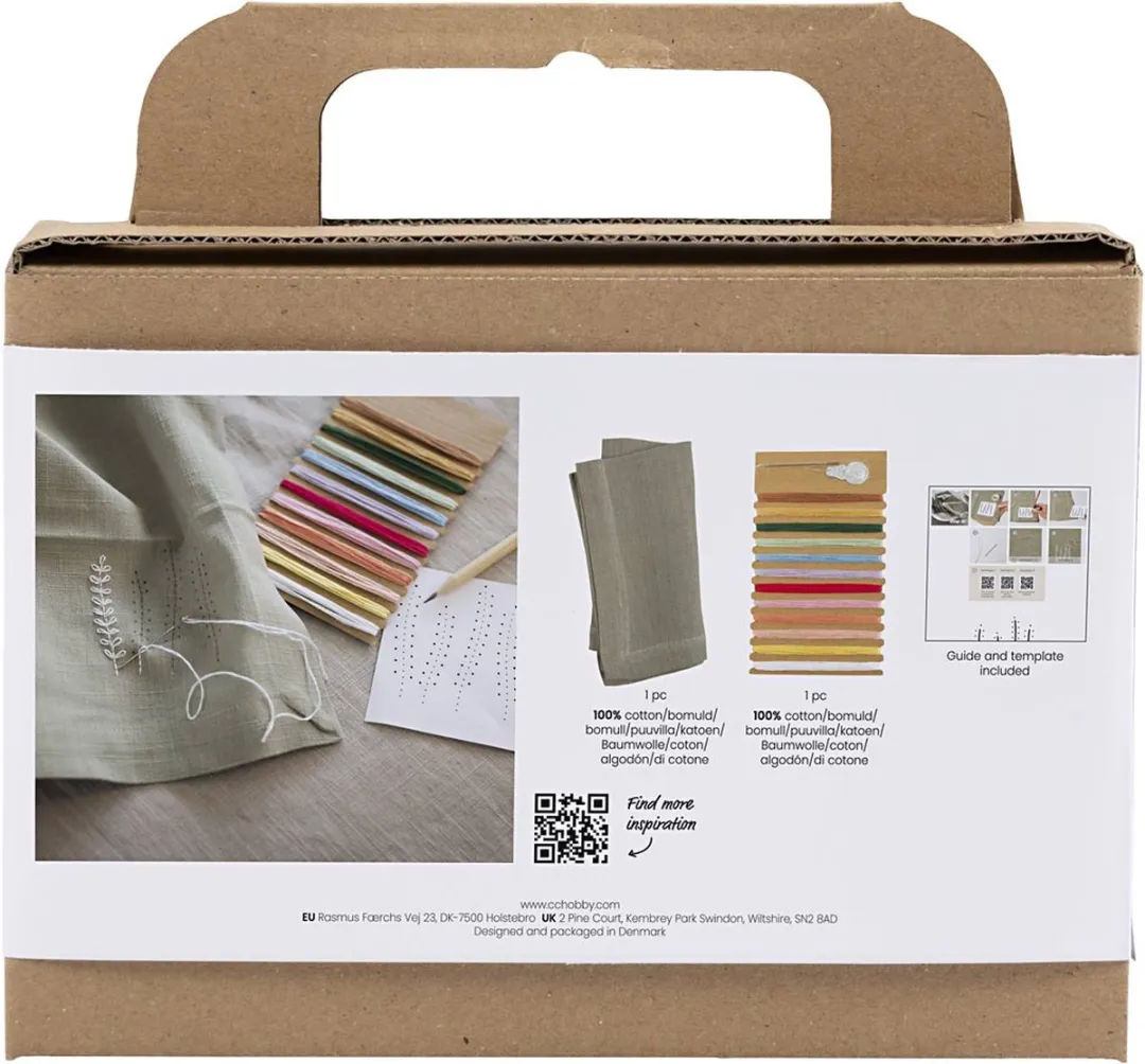 Creativ Company Mini Hobbyset Borduren Servet - Multikleurig