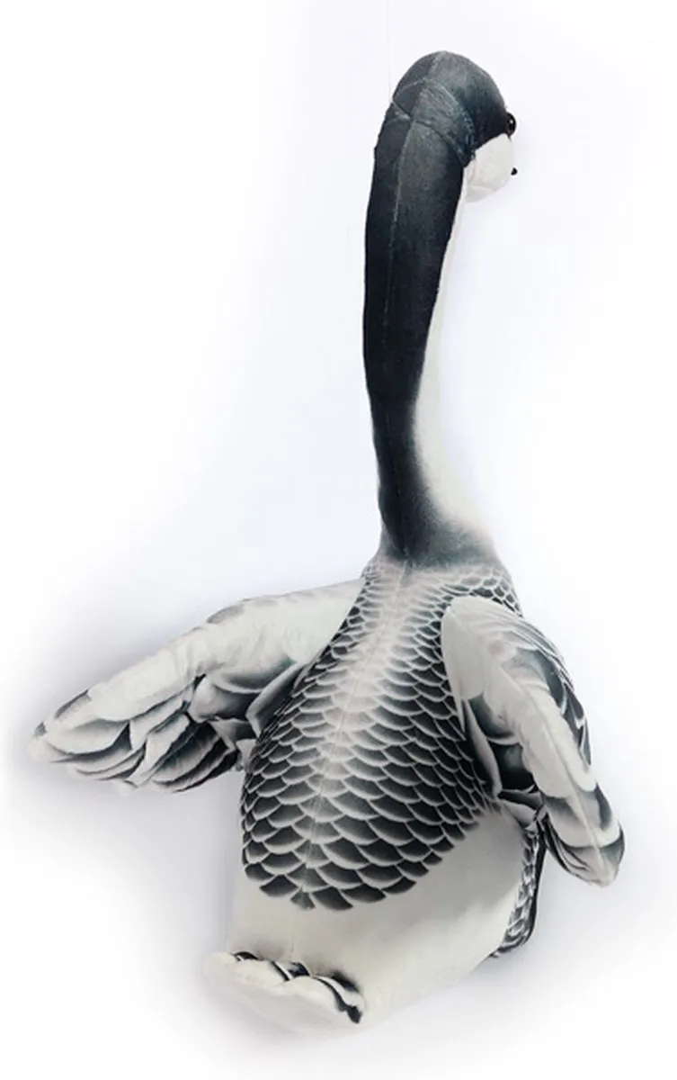PIA Soft Toys Pluche Gans Staand 40cm - Wit/Grijs/Zwart