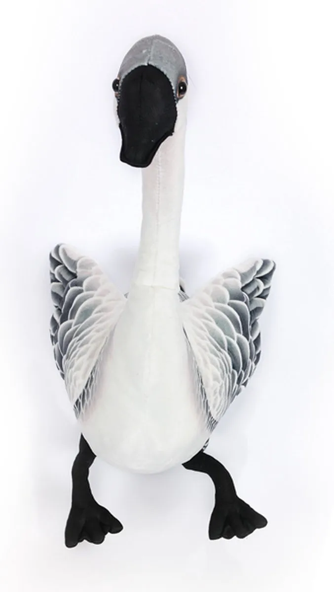 PIA Soft Toys Pluche Gans Staand 40cm - Wit/Grijs/Zwart - afbeelding 6 van 6