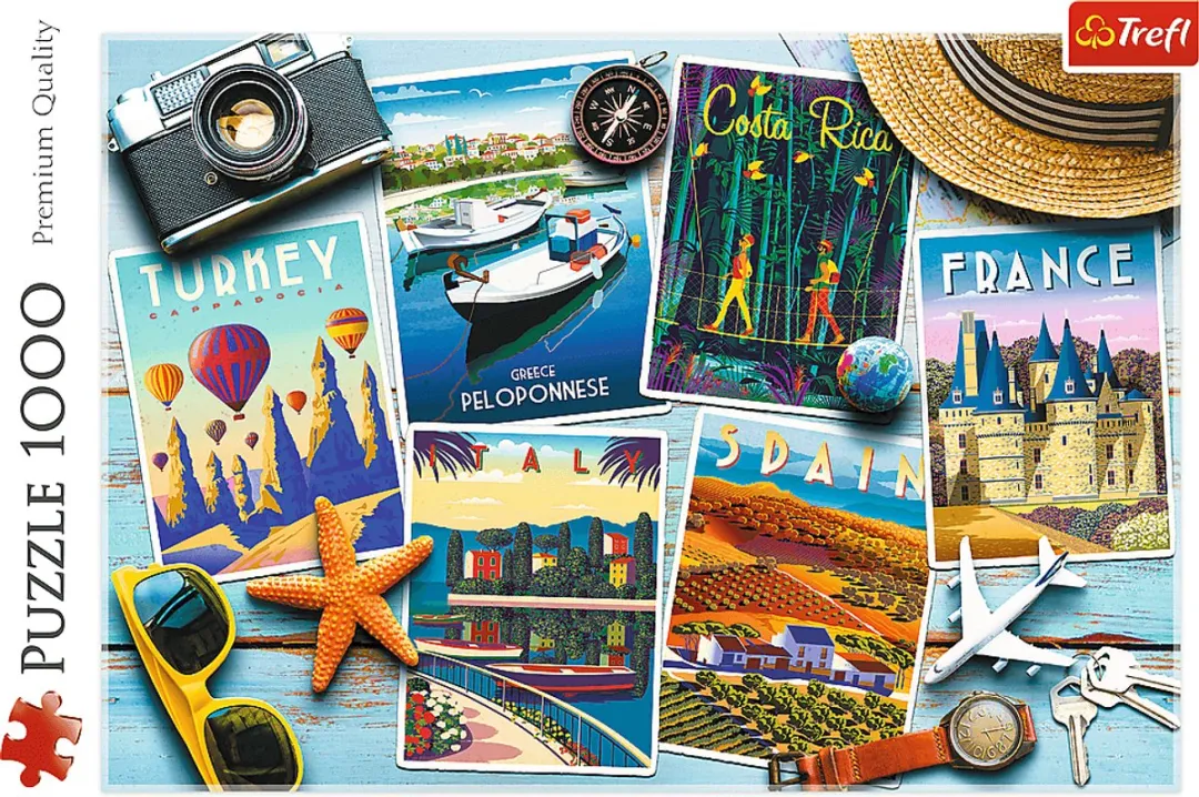 Trefl Vakantiekaarten Puzzel 1000 Stuks - Multicolor