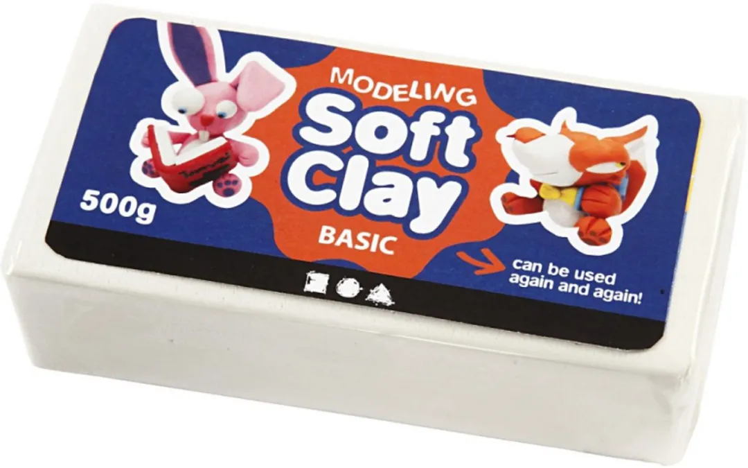 Creativ Company Soft Clay 500g Wit