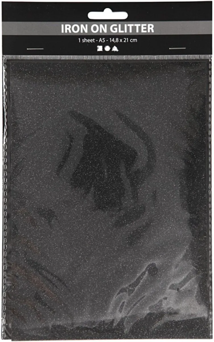 Creativ Company Opstrijkfolie Zwart 14x21cm