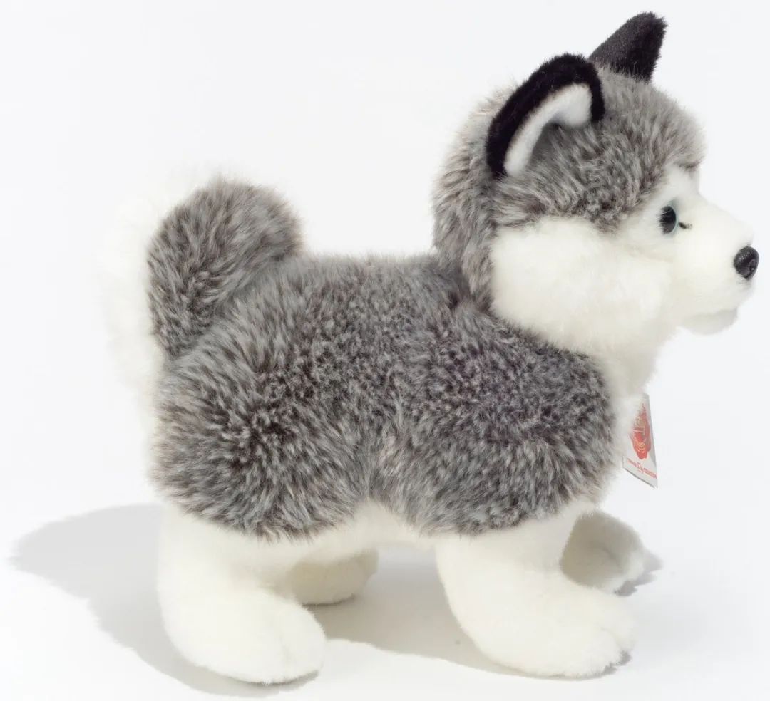 Teddy Hermann Husky Knuffel - 23cm - Grijs/Wit