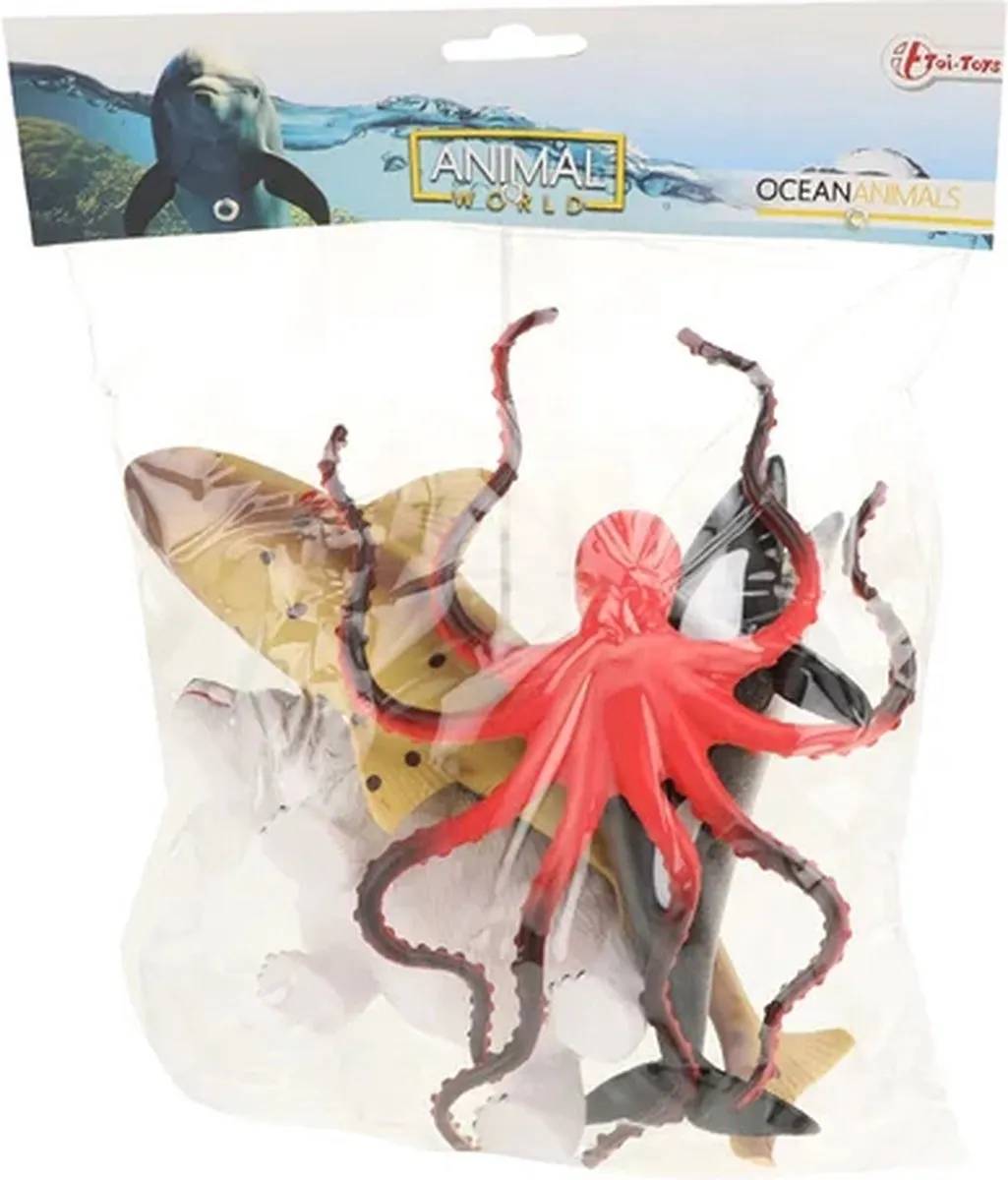 Toi-Toys Animal World Zeedieren Deluxe 5 Stuks - Multicolor