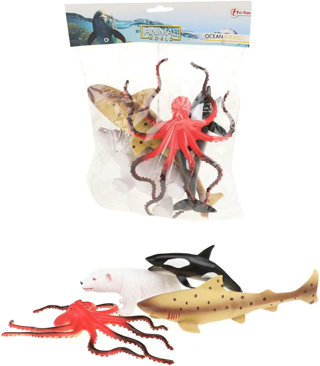 Toi-Toys Animal World Zeedieren Deluxe 5 Stuks