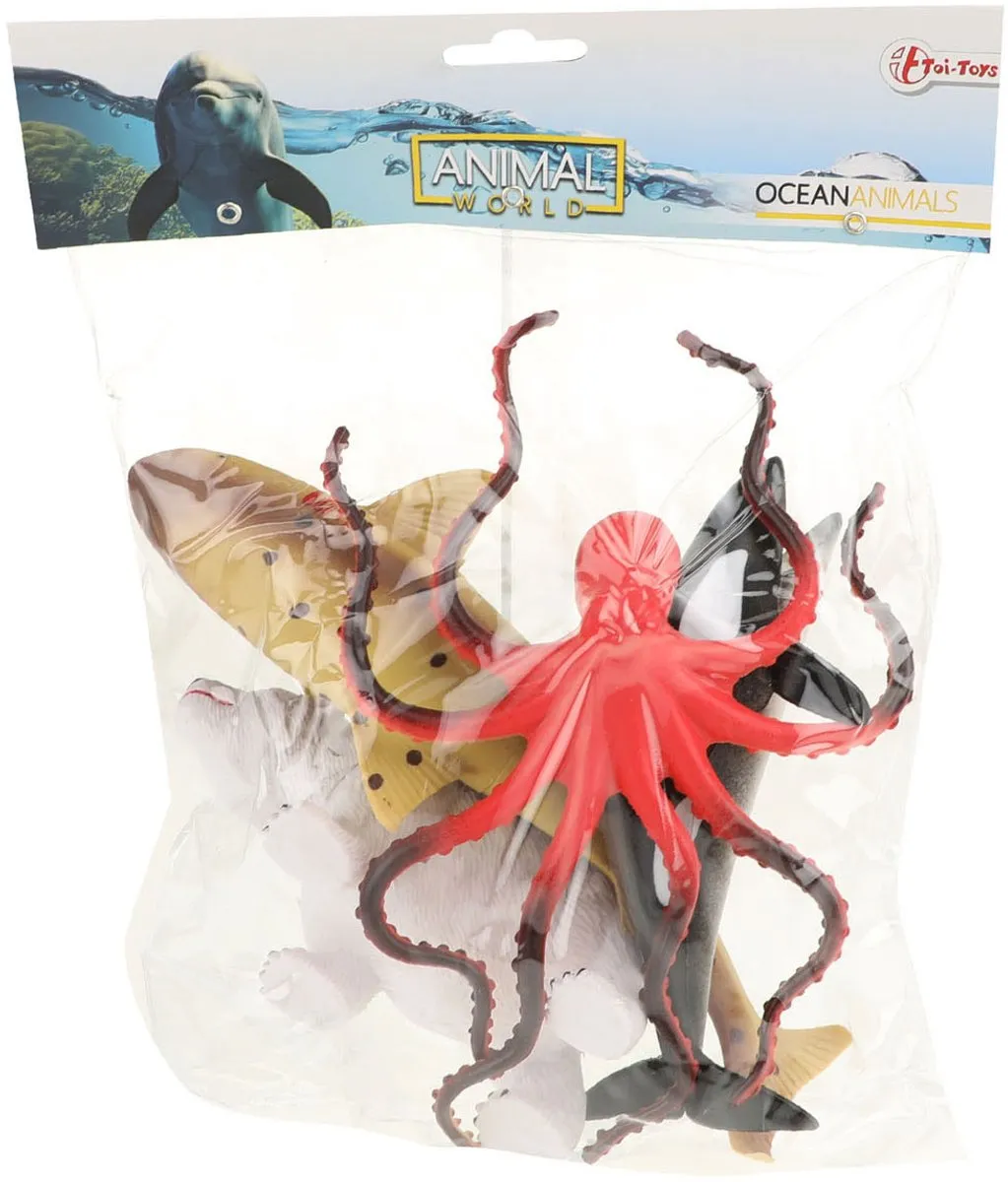 Toi-Toys Animal World Zeedieren Deluxe 5 Stuks - Multicolor
