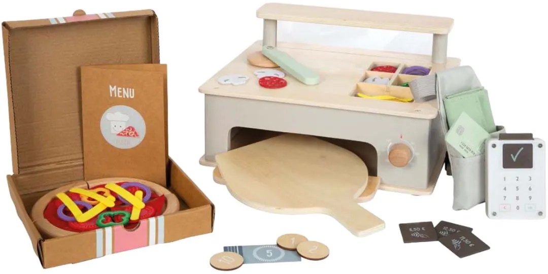 Small Foot Pizzeria Set - Multicolor - afbeelding 6 van 6