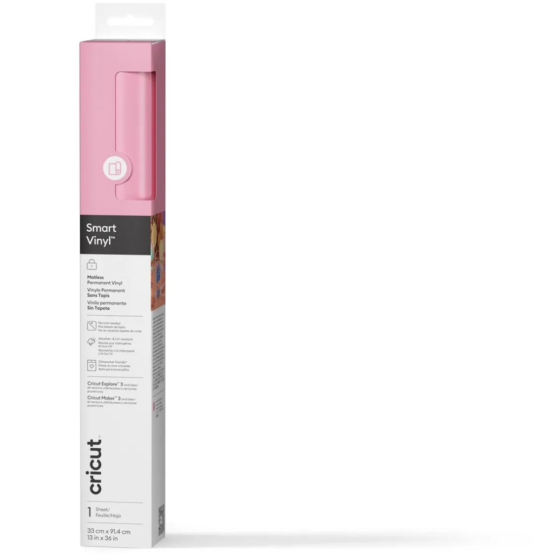 Cricut Smart Vinyl Permanent 33x91cm – Lichtroze (1 vel)