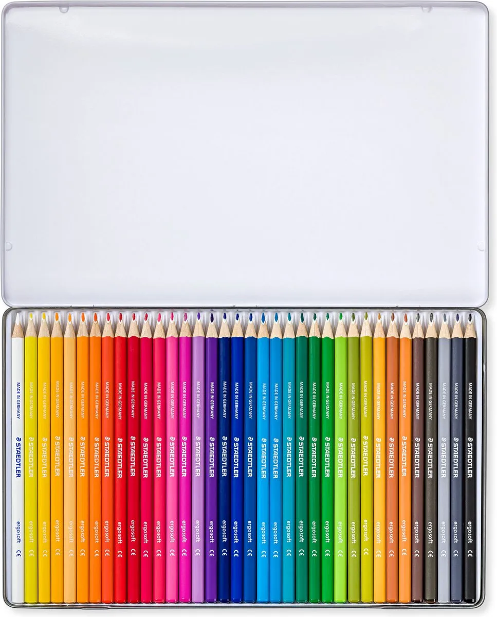 STAEDTLER Ergosoft Kleurpotloodset 36 Stuks - Metaal Etui