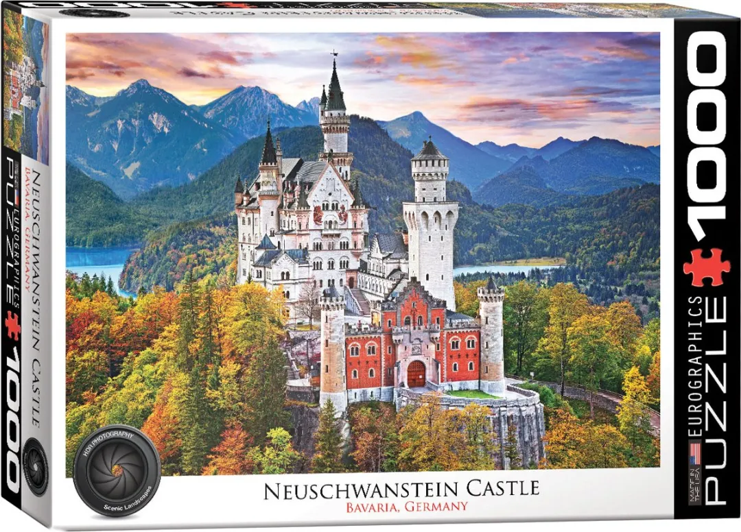 Eurographics Neuschwanstein Kasteel Puzzel 1000 Stuks - Multicolor