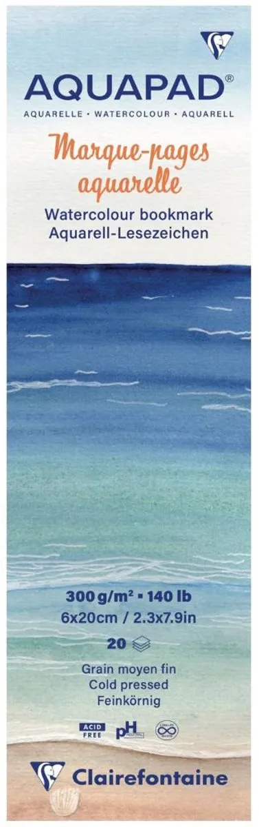 Clairefontaine Aquapad Aquarelbladwijzers 6x8cm