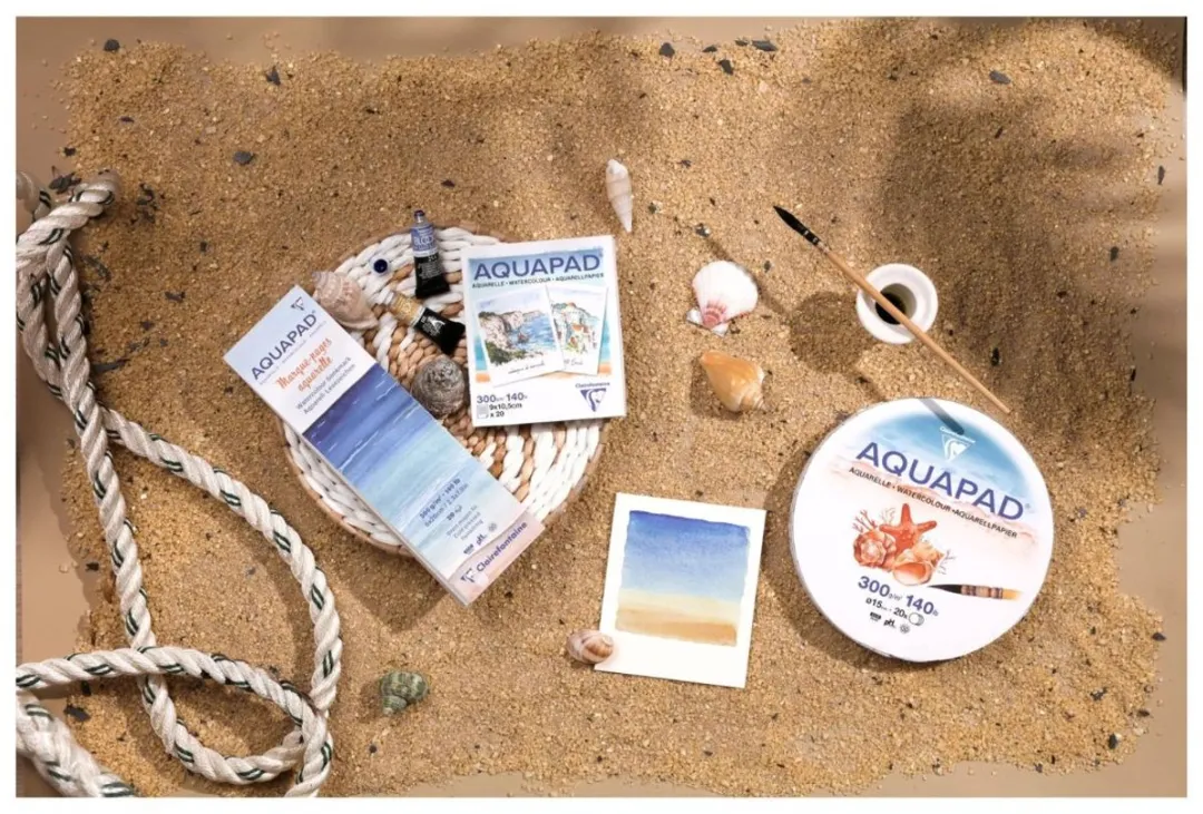 Clairefontaine Aquapad Aquarelbladwijzers 6x8cm - 300g - 20 Vellen - Wit