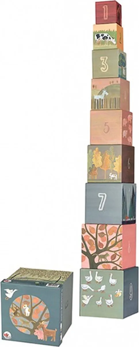 Egmont Toys Stapelkubussen Bosdieren 9 Stuks