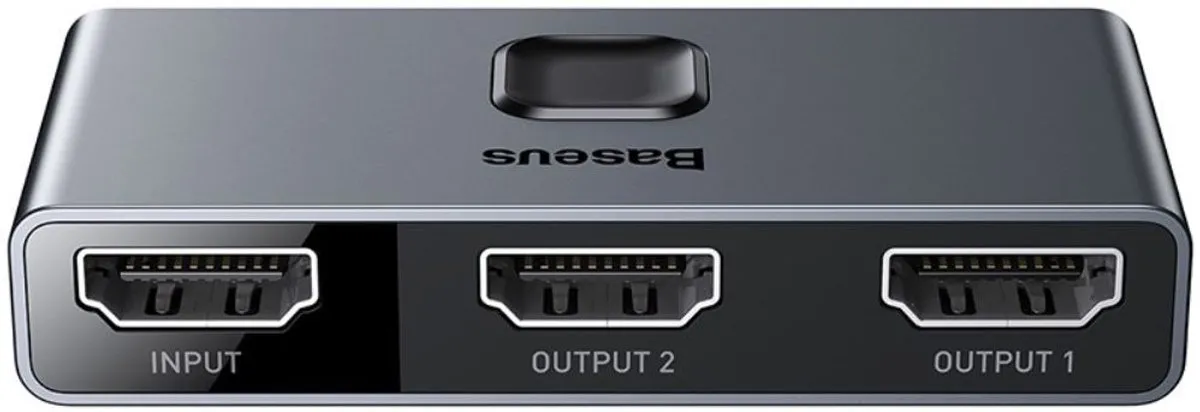 Baseus Matrix HDMI Switcher 6953156219700 - HDMI Splitter 1x2 - Grijs