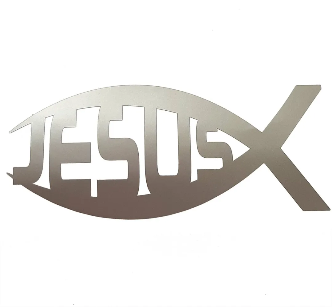 Avery Ichtus Vis Jezus Sticker 14x6cm